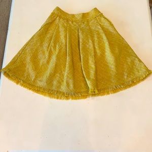 Yellow anthropology skirt with pockets